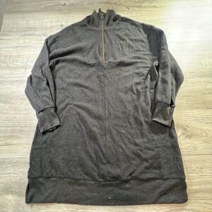 Faherty Quarter Zip Pullover Mens Large Gray Long Sleeve Mock Neck Knit J85